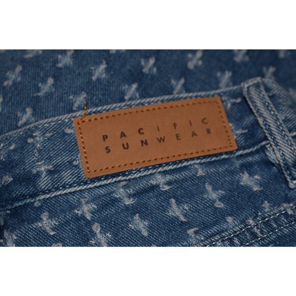 PACSUN $65 Medium Wash Distressed Dad Jean High Rise Straight‎ Leg Size 25 - Picture 3 of 4